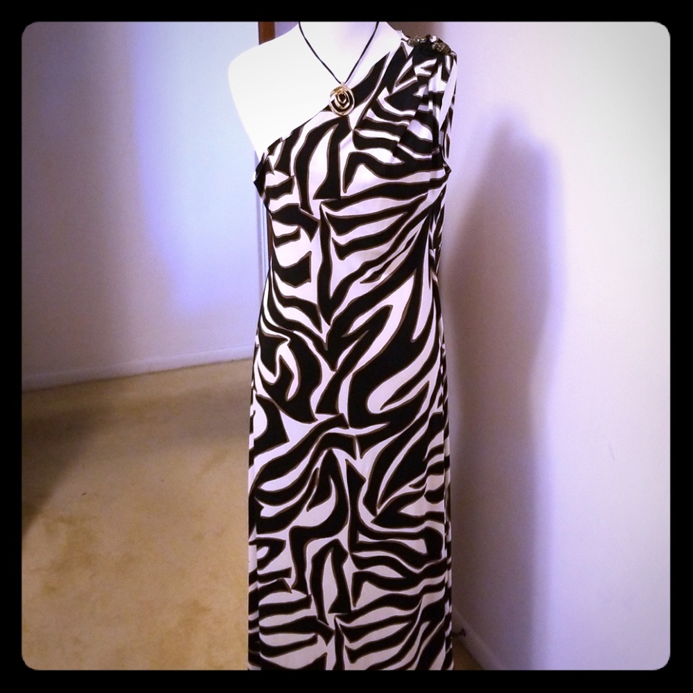 Maxi, zebra print dress